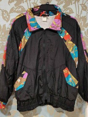 Vintage 1990s Windbreaker Jacket Womens Size Large